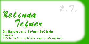 melinda tefner business card